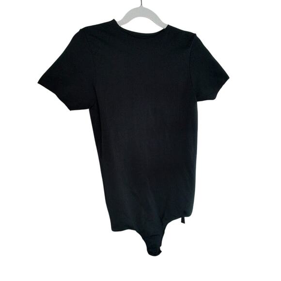 Skims Black Short Sleeve Crew Neck Bodysuit Size Small - Picture 1 of 4